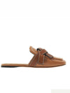 Gate Flat Leather Mule Brown - LOEWE - BALAAN.