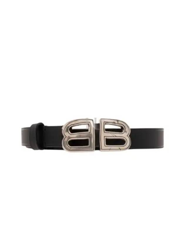 BB Crush Leather Belt Black - BALENCIAGA - BALAAN 2