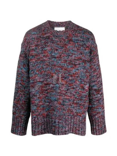 Crew Neck Knit Wool Knit Top Dark Red - JIL SANDER - BALAAN 2