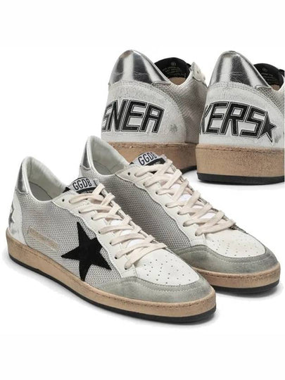 Ball Star Suede Star Laminate Low Top Sneakers Grey - GOLDEN GOOSE - BALAAN 2