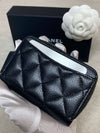 Classic Zipped Coin Purse Grained Calfskin & Gold Black - CHANEL - BALAAN 4