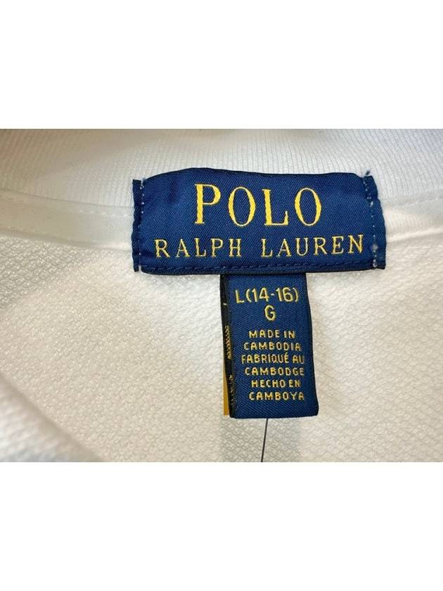 Kids Zipper Sprite Long Sleeve Top 323942104001 White Girls L 14 16Y - POLO RALPH LAUREN - BALAAN 6