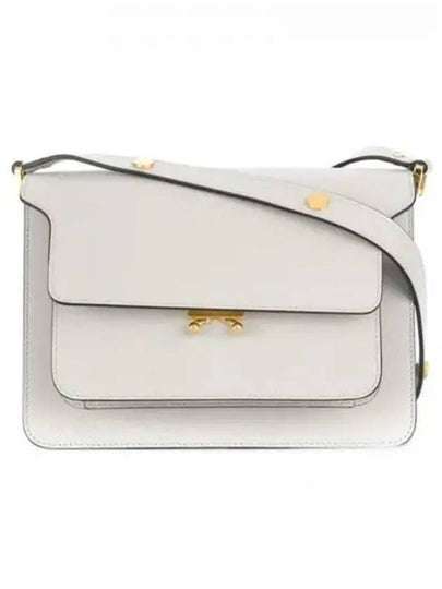 Saffiano Trunk Medium Shoulder Bag Light Grey - MARNI - BALAAN 2