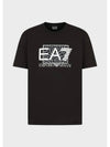 EA7 Logo Short Sleeve T-Shirt Black - EMPORIO ARMANI - BALAAN 1