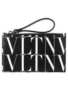 Times logo zipper card wallet - VALENTINO - BALAAN.