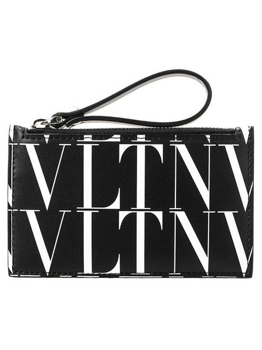 Times logo zipper card wallet - VALENTINO - BALAAN.