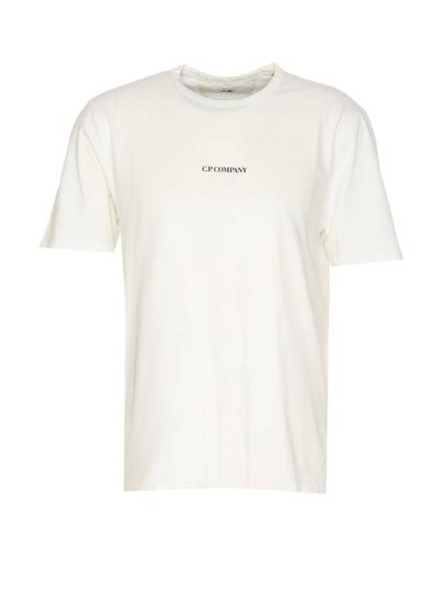 Logo Short Sleeve T-Shirt White - CP COMPANY - BALAAN 1