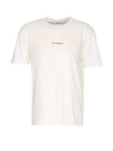 Logo Short Sleeve T-Shirt White - CP COMPANY - BALAAN 1