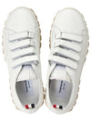 Vitello Calf Court Low Top Sneakers White - THOM BROWNE - BALAAN 3