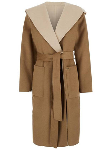 Hooded Wool Wrap Coat - MICHAEL KORS - BALAAN 1