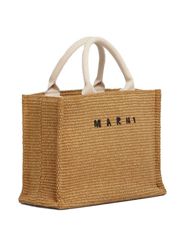 Small Raffia East West Tote Bag Brown - MARNI - BALAAN 3