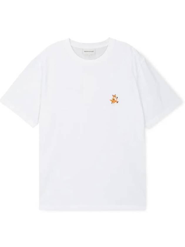 Speedy Fox Patch Comfort Short Sleeve T-Shirt White - MAISON KITSUNE - BALAAN 4