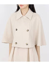 Volume Crop Double Breasted Virgin Wool Cape Beige - MAX MARA - BALAAN 1