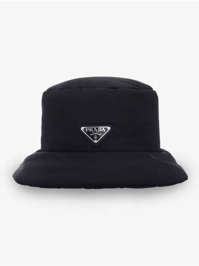 Triangle Logo Bucket Hat Black - PRADA - BALAAN 2