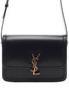 Women's Solferino Medium Leather Shoulder Bag Black - SAINT LAURENT - BALAAN 3