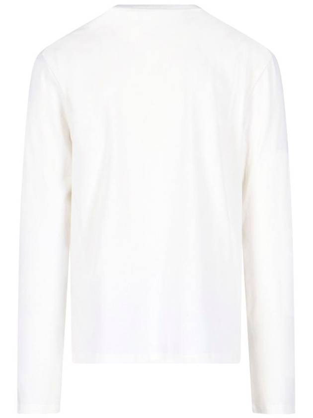 Small Logo Print Long Sleeve T-Shirt White - JIL SANDER - BALAAN 3