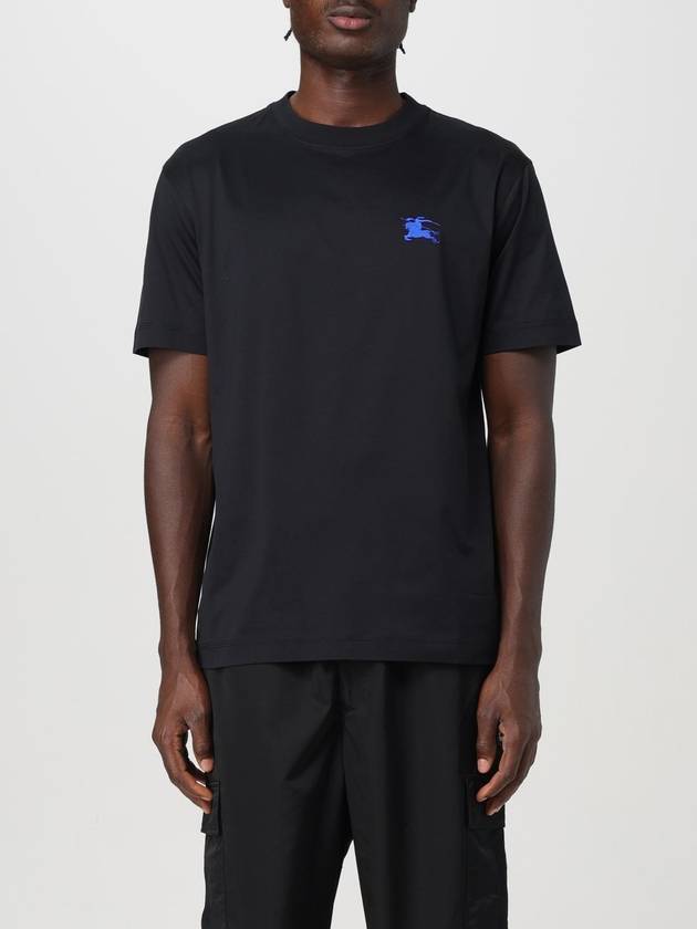 EKD Embroidered Cotton Short Sleeve T-Shirt Black - BURBERRY - BALAAN 2