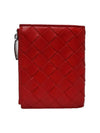 Women s 608059 Red Intrecciato Half Wallet - BOTTEGA VENETA - BALAAN 3