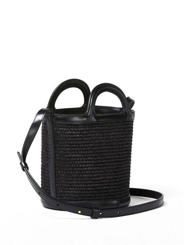 Tropicalia Small Bucket Bag Black - MARNI - BALAAN 4