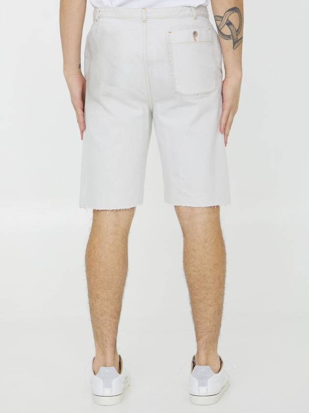 Cotton Denim Shorts White - MAISON MARGIELA - BALAAN 5