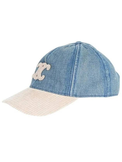 Triomphe Patch Ball Cap Union Wash Blue - CELINE - BALAAN 2