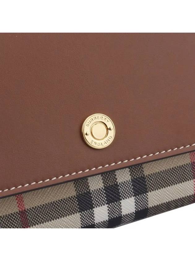 Vintage Check Leather Long Wallet Brown - BURBERRY - BALAAN 3