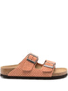 Arizona Perforated Suede Slippers Orange - BIRKENSTOCK - BALAAN 1