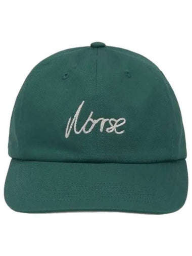 Chain Stitch Logo Twill Ball Cap Dartmouth Green Hat - NORSE PROJECTS - BALAAN 1