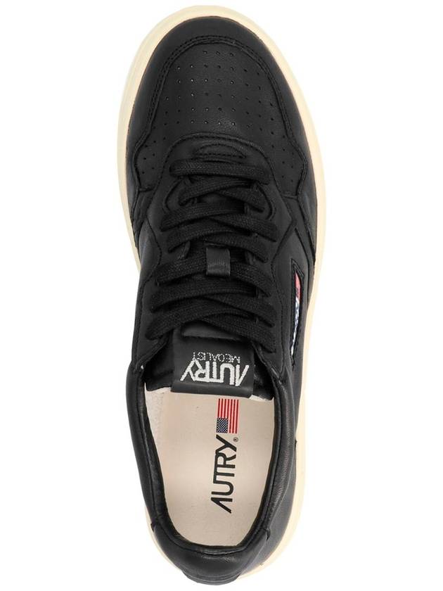 Women's Medalist Goatskin Low Top Sneakers Black - AUTRY - BALAAN 4