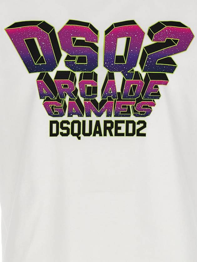 logo graphic print short sleeve t-shirt white - DSQUARED2 - BALAAN 5