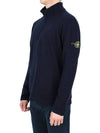 Wappen Patch Lambswool Half-Zip Knit Top Navy - STONE ISLAND - BALAAN 3