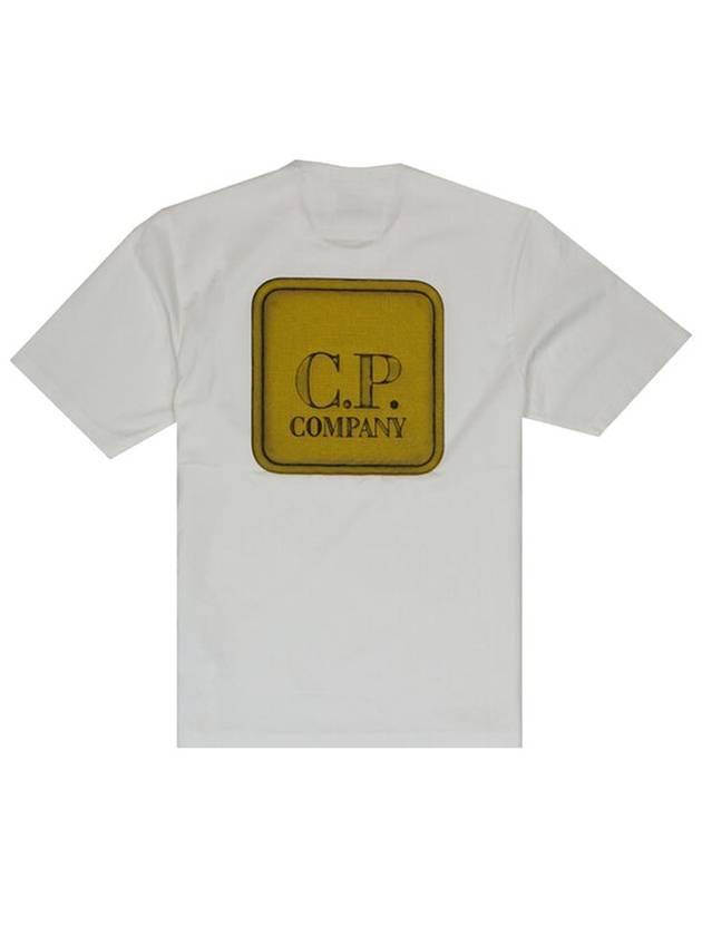 Metropolis Series Mercerized Jersey Graphic Badge Short Sleeve T-Shirt White - CP COMPANY - BALAAN 3