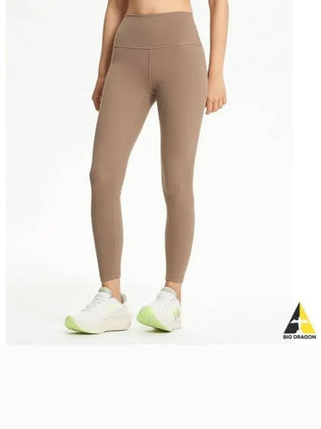 NBNSE4S052 WOMEN Ribbed 27 inch leggings BROWN - NEW BALANCE - BALAAN 1