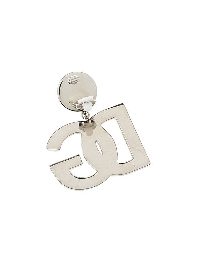 DG Logo Clip On Earrings Silver - DOLCE&GABBANA - BALAAN 8