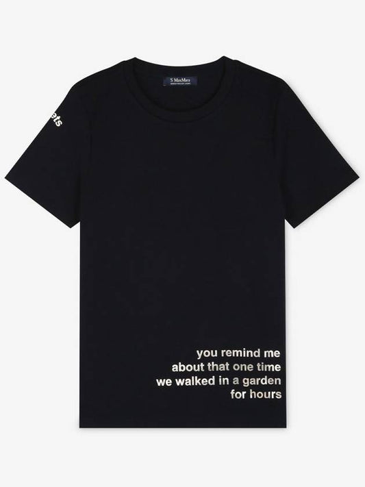 Women's Aris Short Sleeve T-Shirt Navy - MAX MARA - BALAAN 2