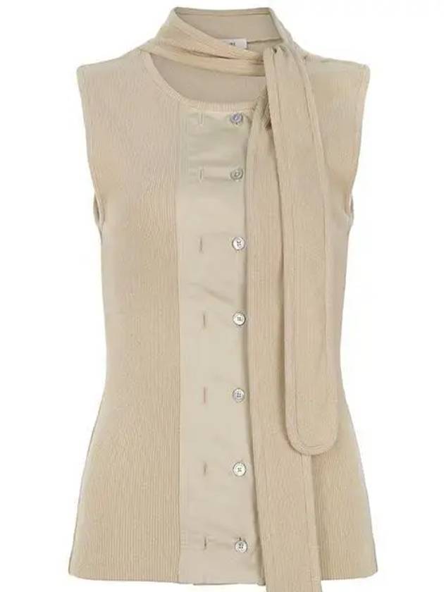 Asymmetrical Fitted Sleevless Beige - LEMAIRE - BALAAN 2