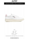 Women's Medalist Leather Low Sneakers White Pink Tab - AUTRY - BALAAN 3