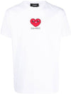 Heart Logo Short Sleeve T-shirt White - DSQUARED2 - BALAAN 1