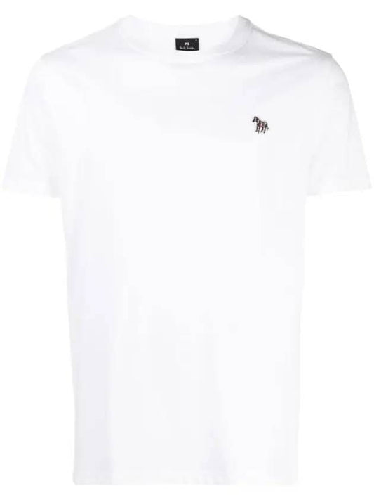 Zebra Logo Cotton Short Sleeve T-Shirt White - PAUL SMITH - BALAAN 1