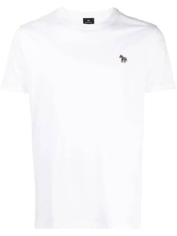 Zebra Logo Cotton Short Sleeve T-Shirt White - PAUL SMITH - BALAAN 1