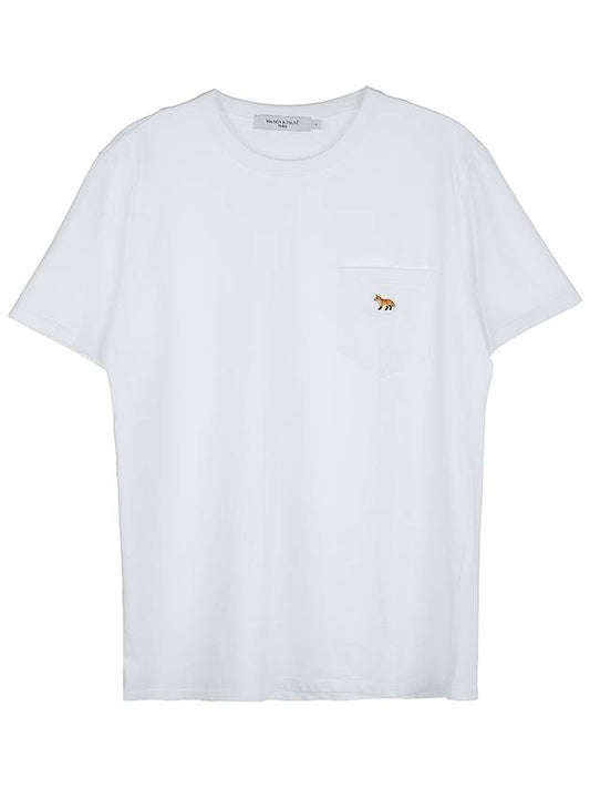 Baby Fox Patch Pocket Short Sleeve T-Shirt White - MAISON KITSUNE - BALAAN 1