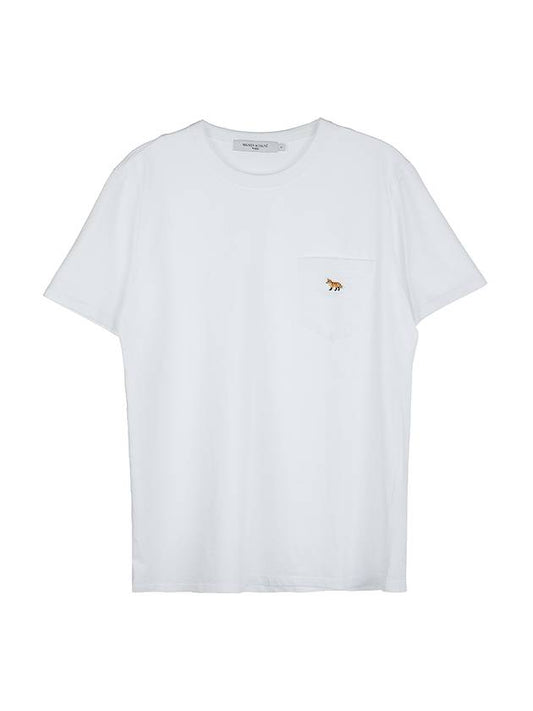 Baby Fox Patch Pocket Short Sleeve T-Shirt White - MAISON KITSUNE - BALAAN 1