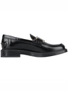 Brushed Leather Chain Loafers Black - TOD'S - 5