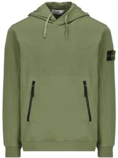 Cotton Waffen Patch Hoodie Sage Green - STONE ISLAND - BALAAN 2