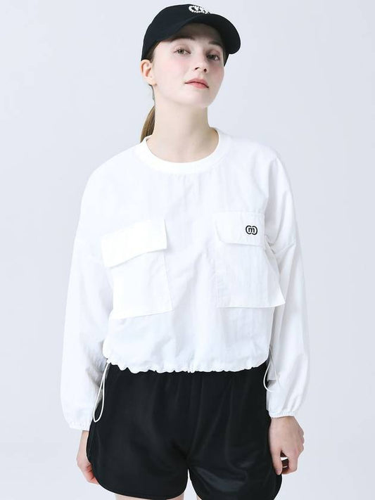 Pullover Type Pocket White Crop Windbreaker DO3242WB014 1 - DOYOUKNOWMC GOLF WEAR - BALAAN 1