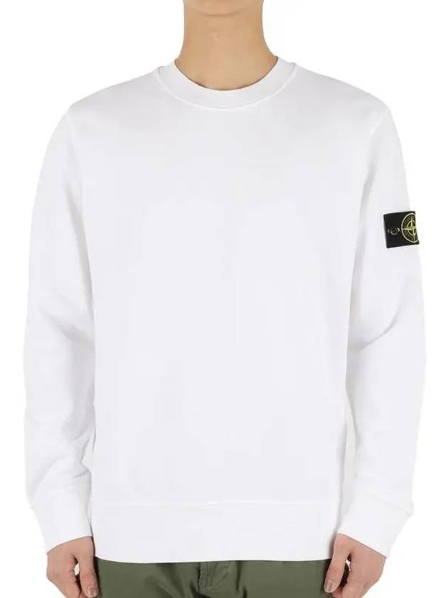 Round-Neck Sweatshirt White - STONE ISLAND - BALAAN 3