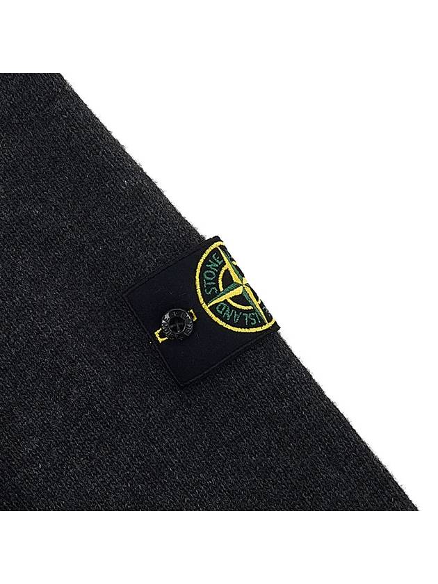 Crew Neck Knit Top Charcoal - STONE ISLAND - BALAAN 6