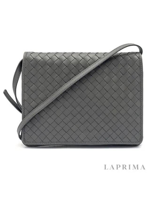 Intrecciato Flap Mini Cross Bag Grey - BOTTEGA VENETA - BALAAN 2