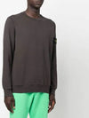 Wappen Patch Crew Neck Sweatshirt Grey - STONE ISLAND - BALAAN 5