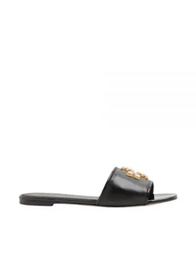 Logo Eleanor Slippers Black - TORY BURCH - BALAAN 2